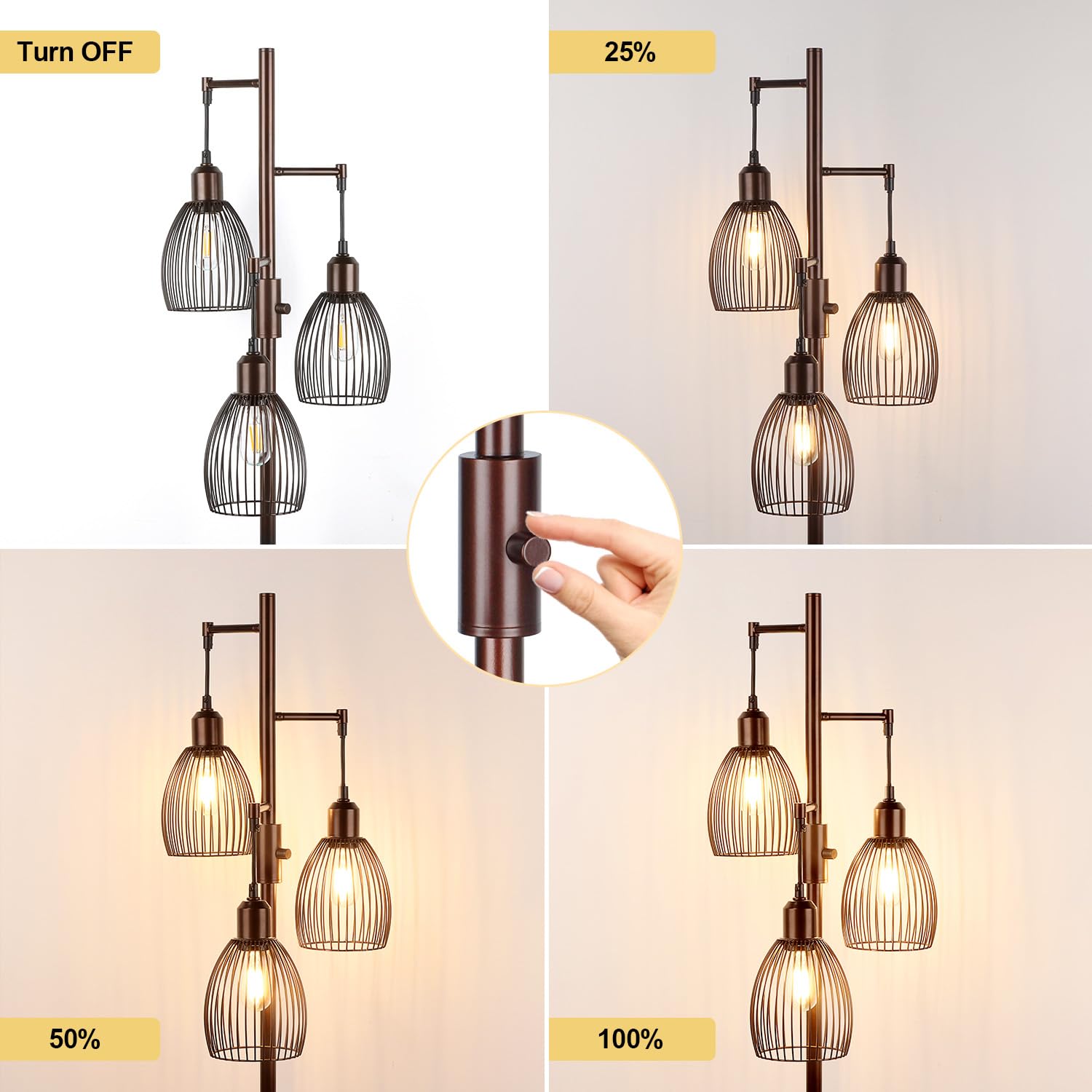 Nintiue teardrop cage shade adds vintage charm while softening light in any room