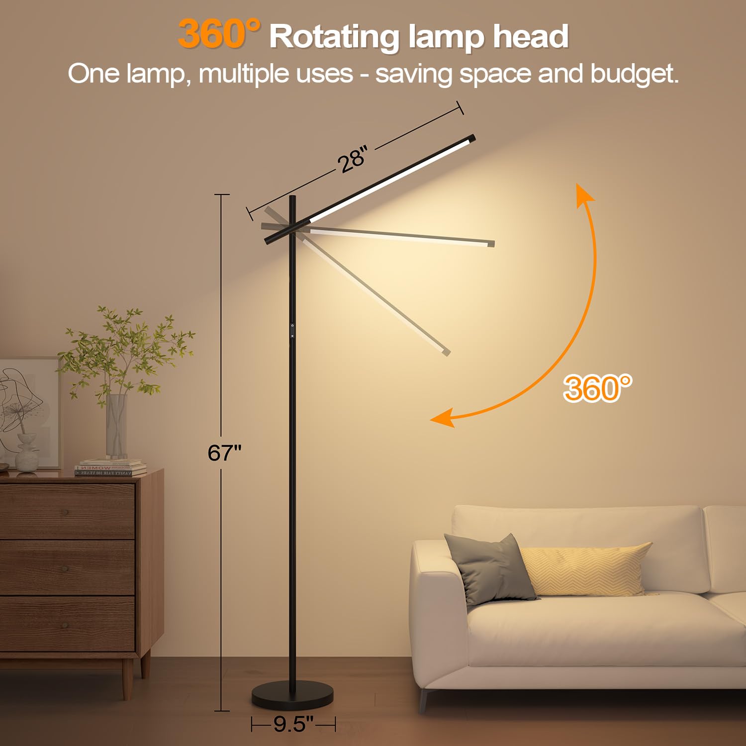 Nintiue LED lamp shown with remote control for effortless operation