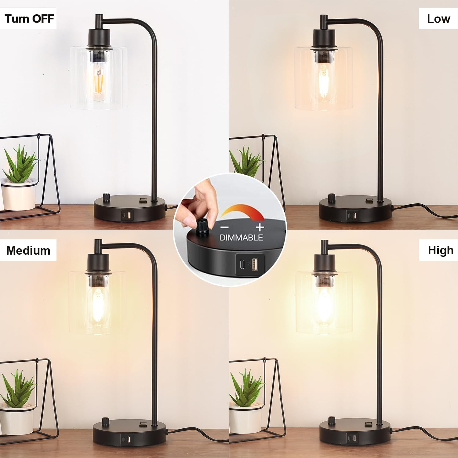 Nintiue LED vintage bulb provides warm 2700K glow.