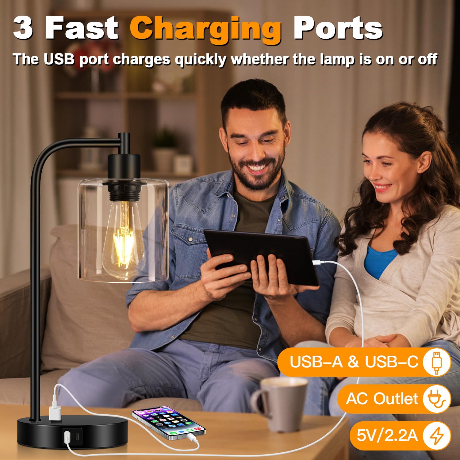 Nintiue paired lamps fit contemporary bedrooms and living spaces.