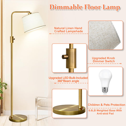 Nintiue rotating lamp head supports flexible lighting angles for desks.
