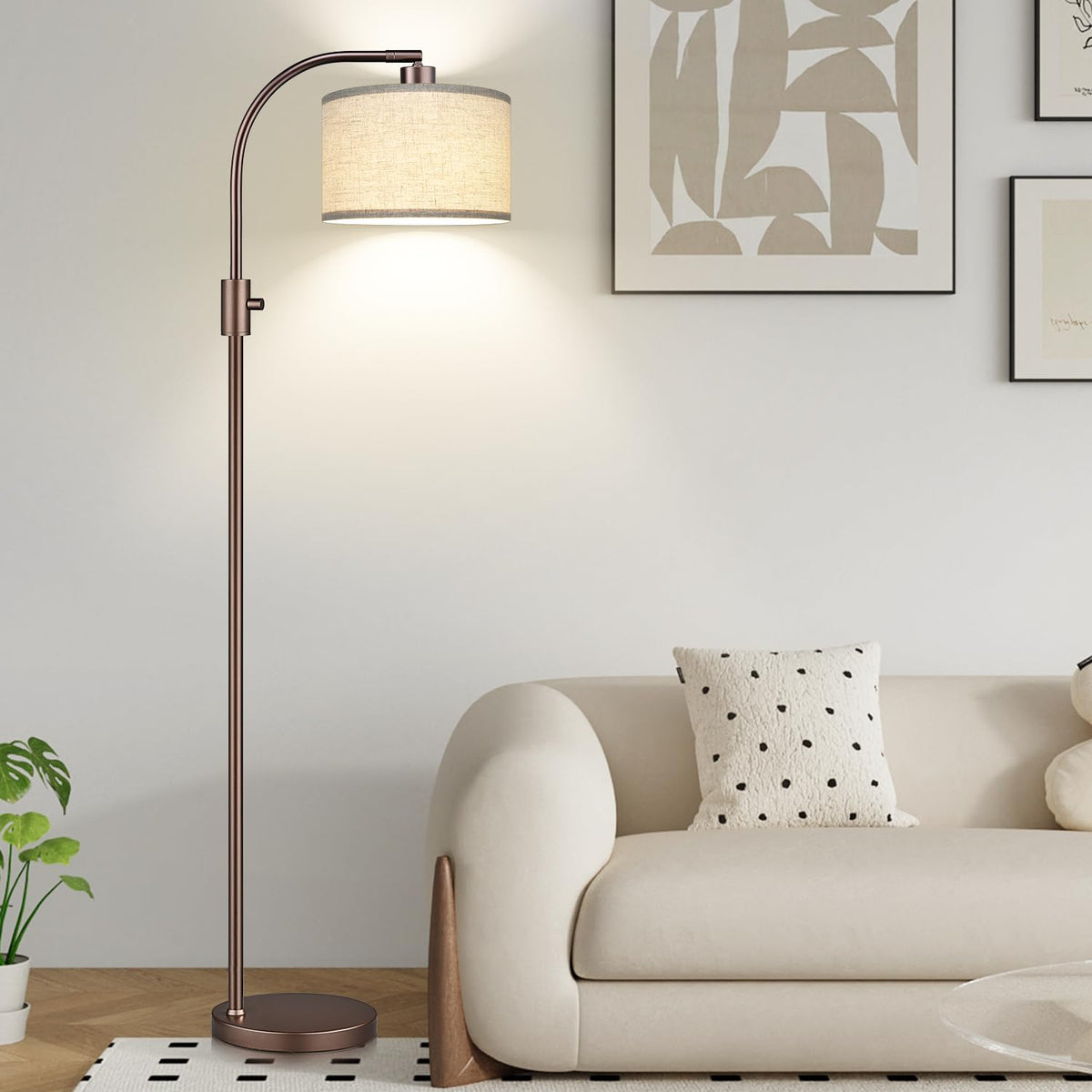 Nintiue upgraded arc floor lamp with dimmable glow for any room.