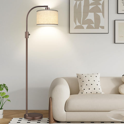 Nintiue upgraded arc floor lamp with dimmable glow for any room.