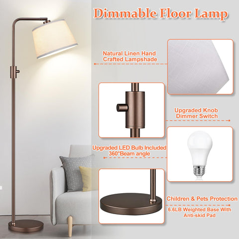 Nintiue 1000-lumen bulb included enhances reading brightness