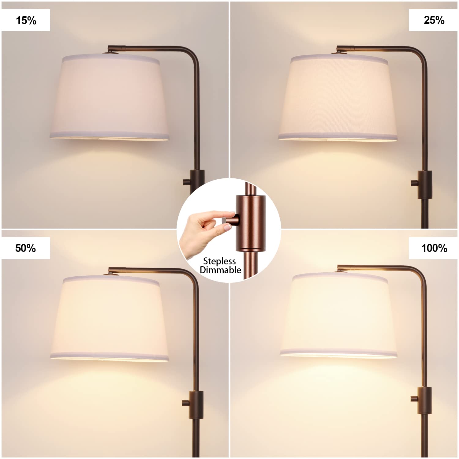 Nintiue floor lamp head rotation for precise lighting direction
