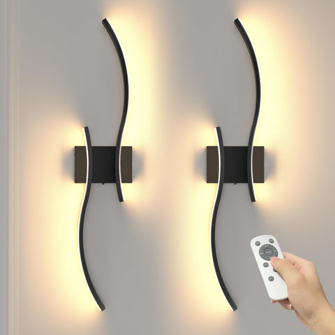 NIORSUN 27.6-inch wall sconces cordless set ideal for living rooms and hallways.
