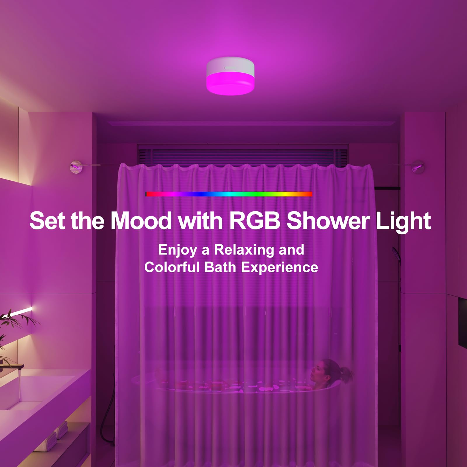 NIORSUN bathroom light installation ready for inside shower and more