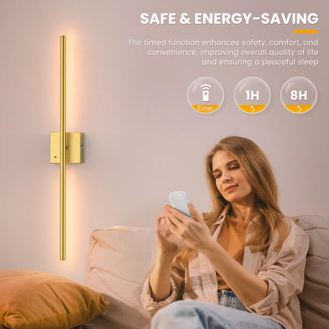 NIORSUN battery wall light with 4500K option for neutral illumination.