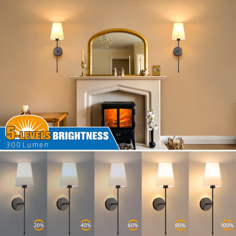 Color temperature 3000K to 6500K for warm to cool light