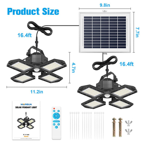 NIORSUN daylight charging powers the lights for night use.