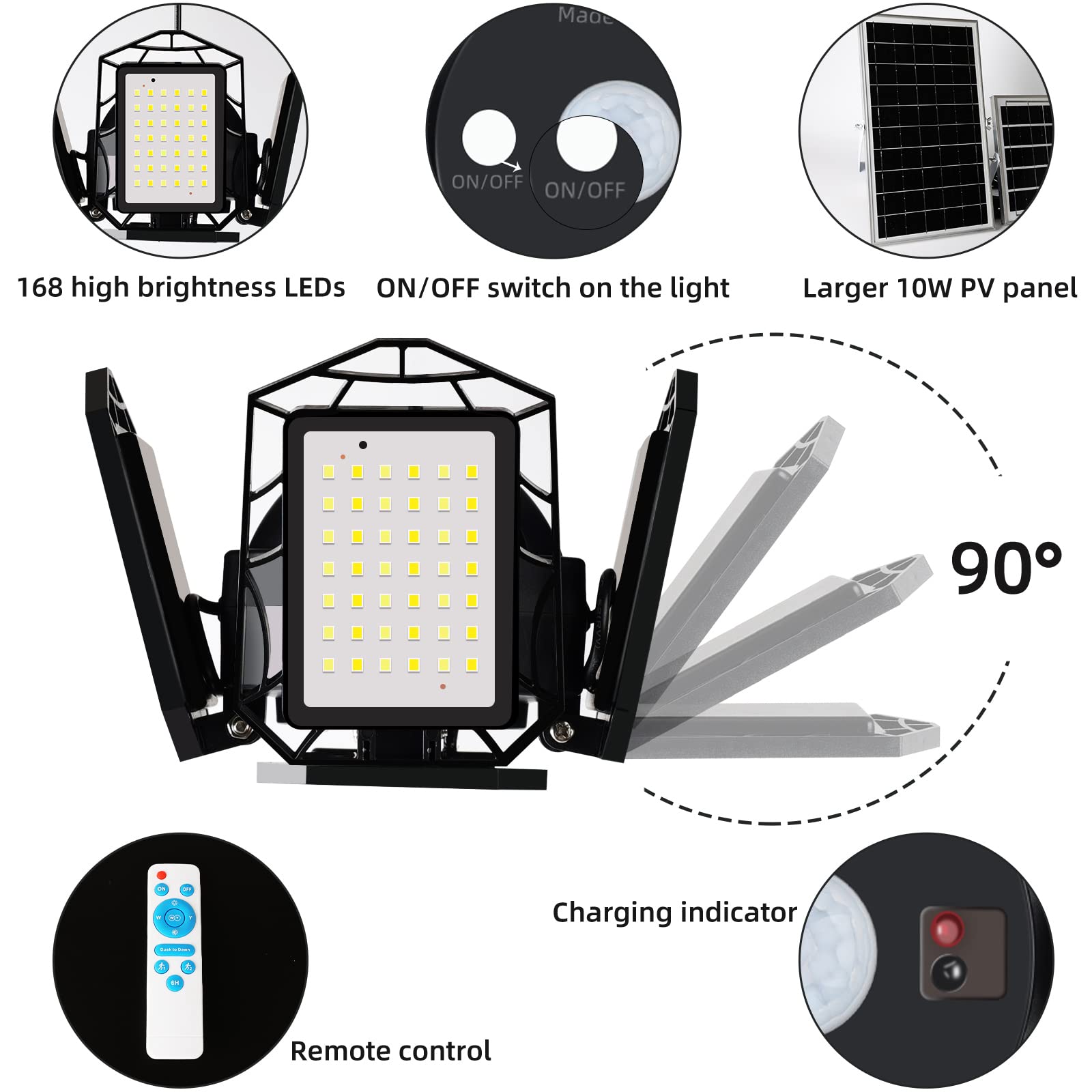 NIORSUN detachable 16.4ft cable enables flexible placement.