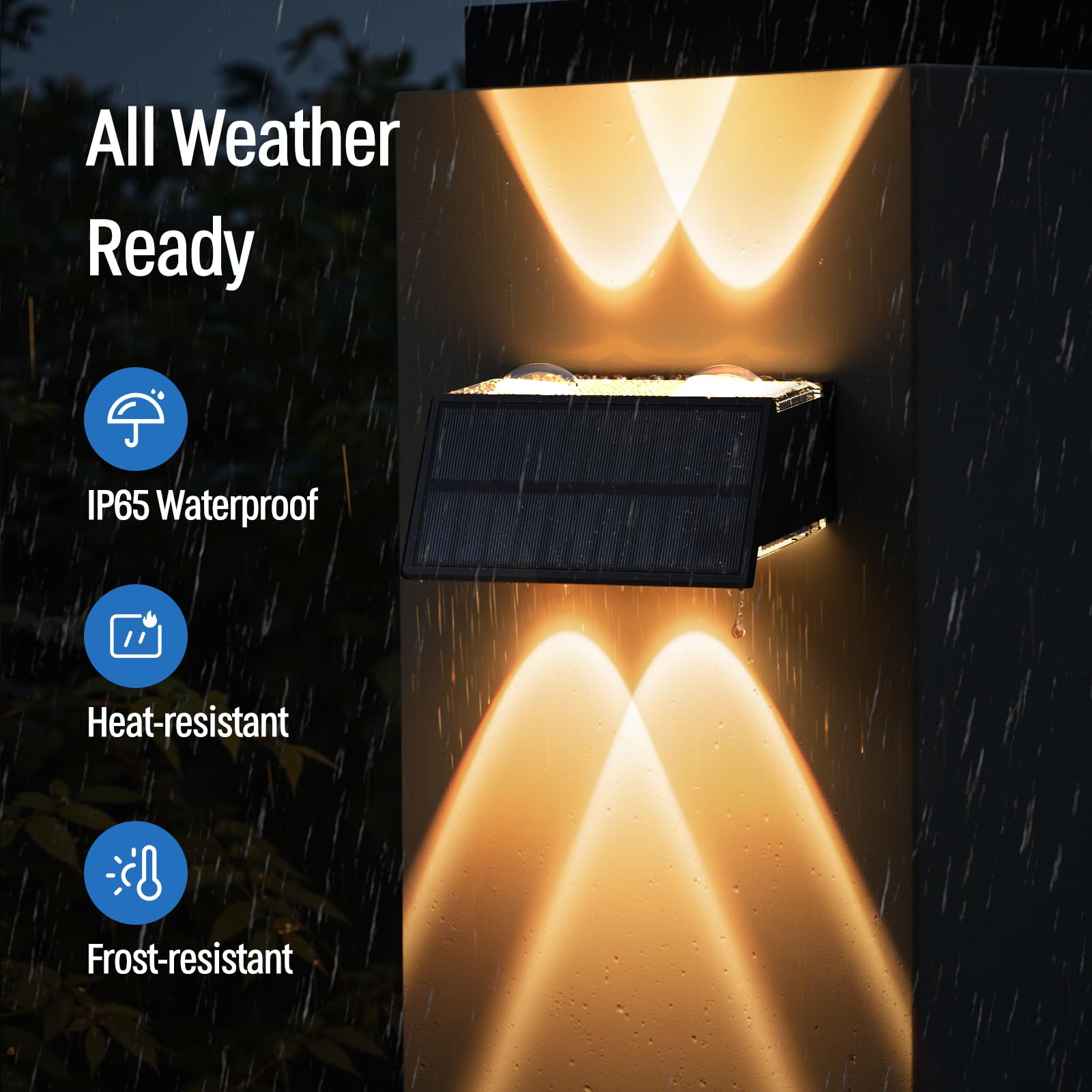 NIORSUN focused 30-lumen beam brightens fences and paths efficiently.