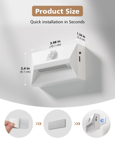 NIORSUN magnetic-mount night light sticks to metal surfaces for flexible placement