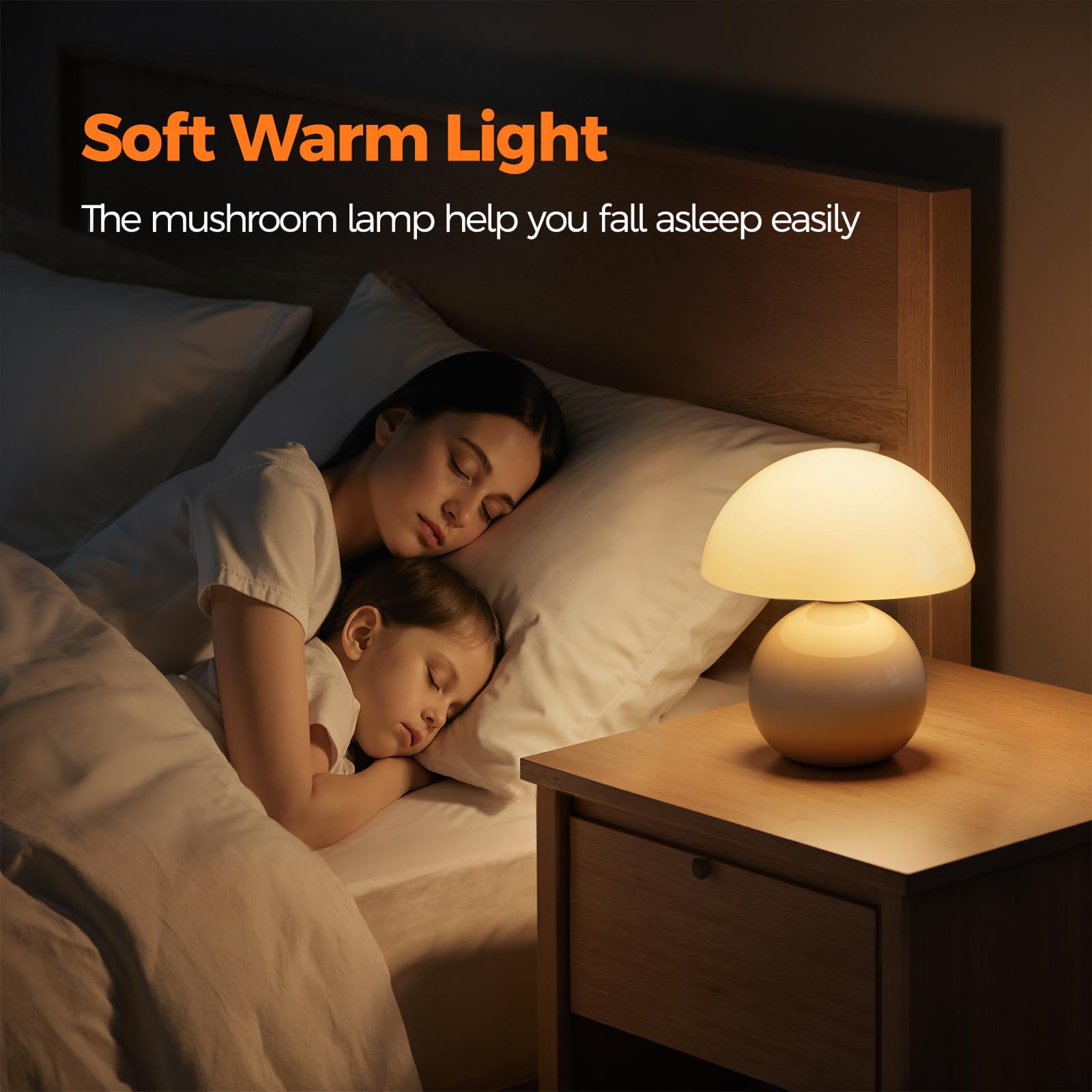 NIORSUN modern mushroom lamp enhances contemporary home decor