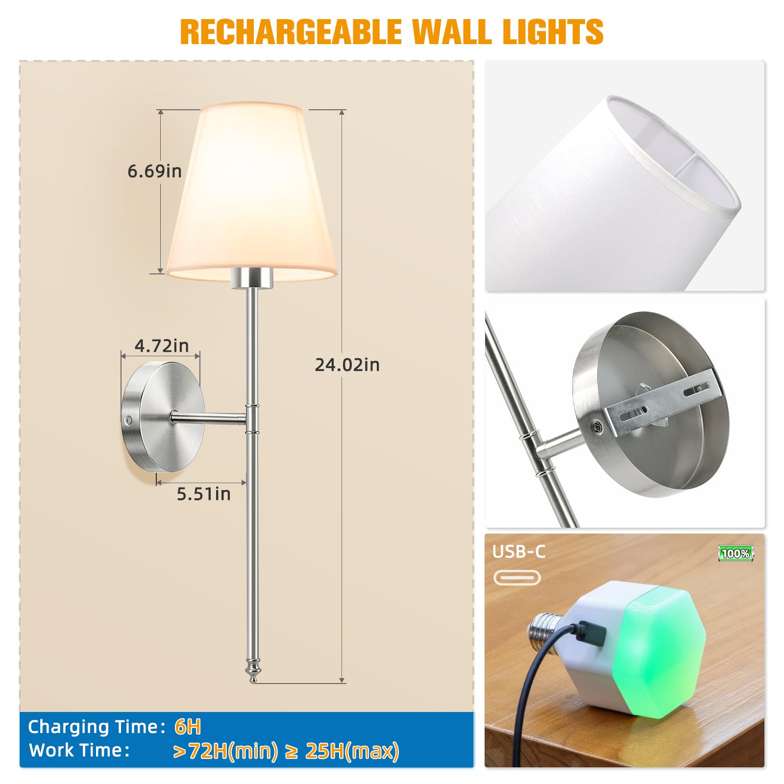 NIORSUN nickel finish wall lamp with modern design