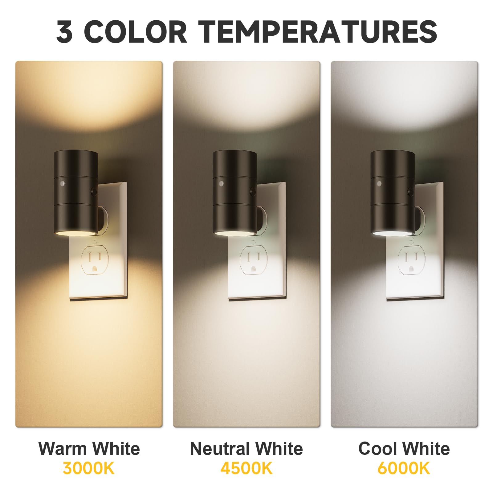 NIORSUN night light with three color modes for cozy bedroom ambiance