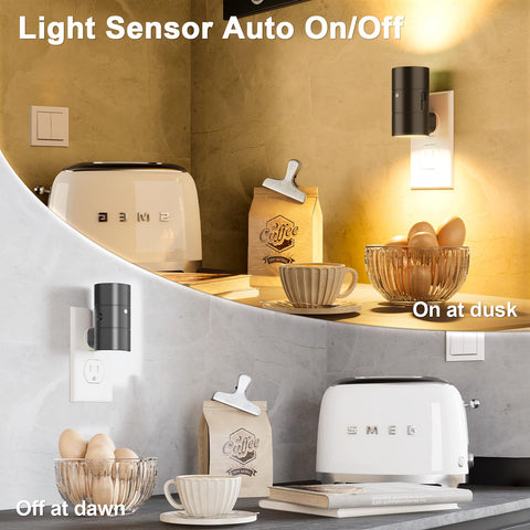 NIORSUN night light with dimmable brightness from 0 to 100 LM.