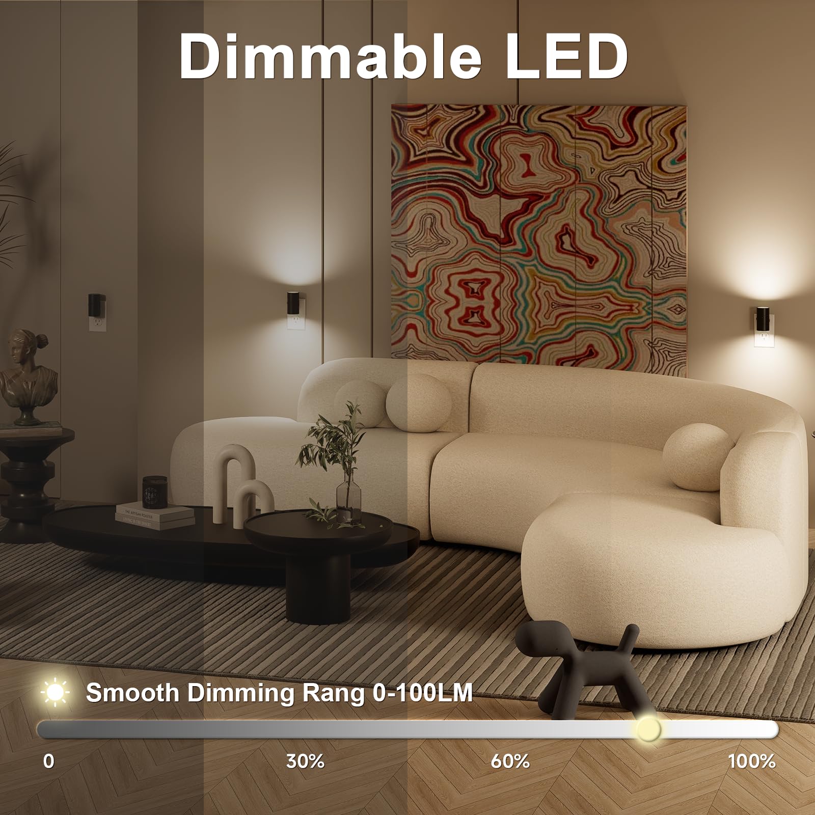 NIORSUN ultra-slim design night light blends with modern decor.