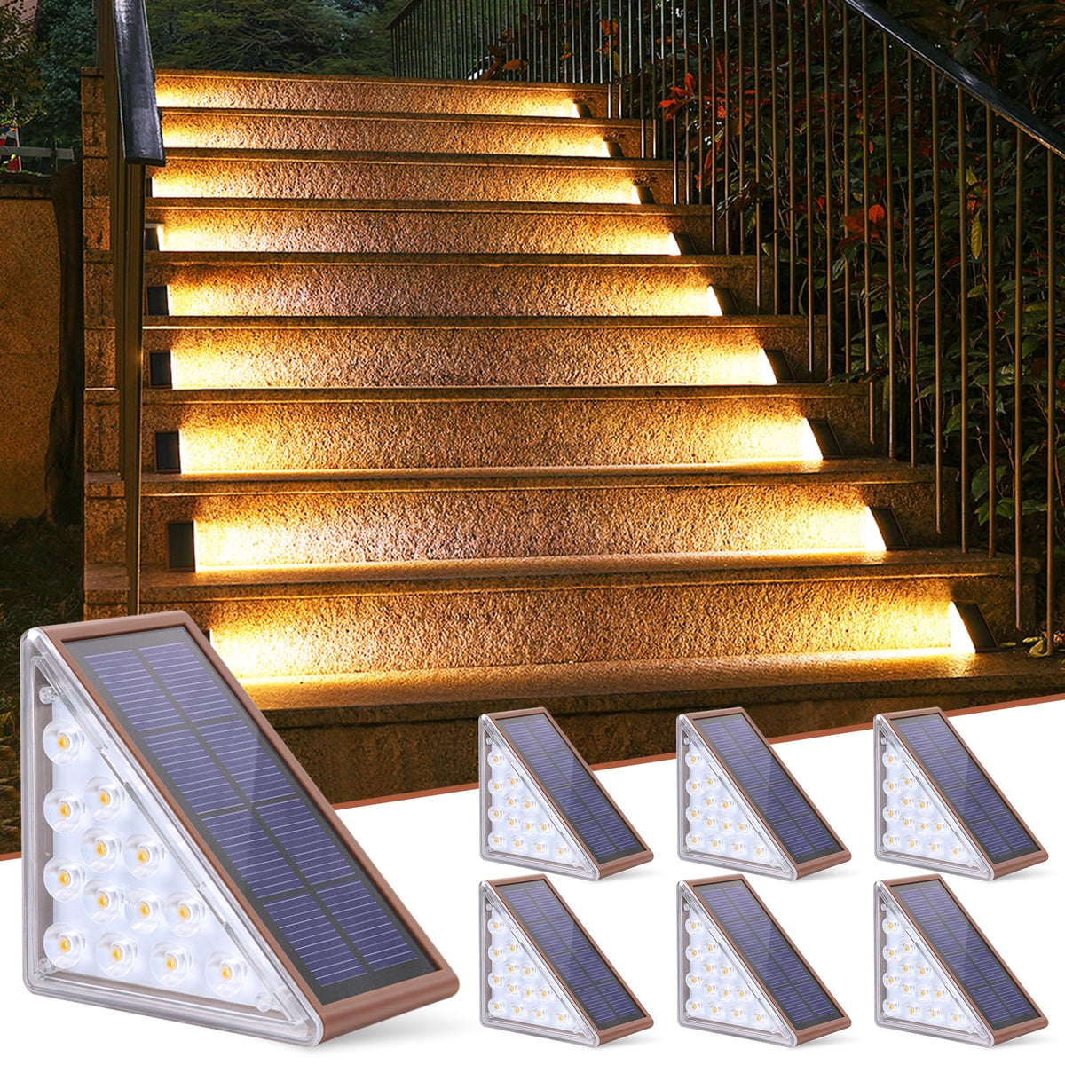 NIORSUN outdoor stair lights illuminate steps for safer night access and modern curb appeal.