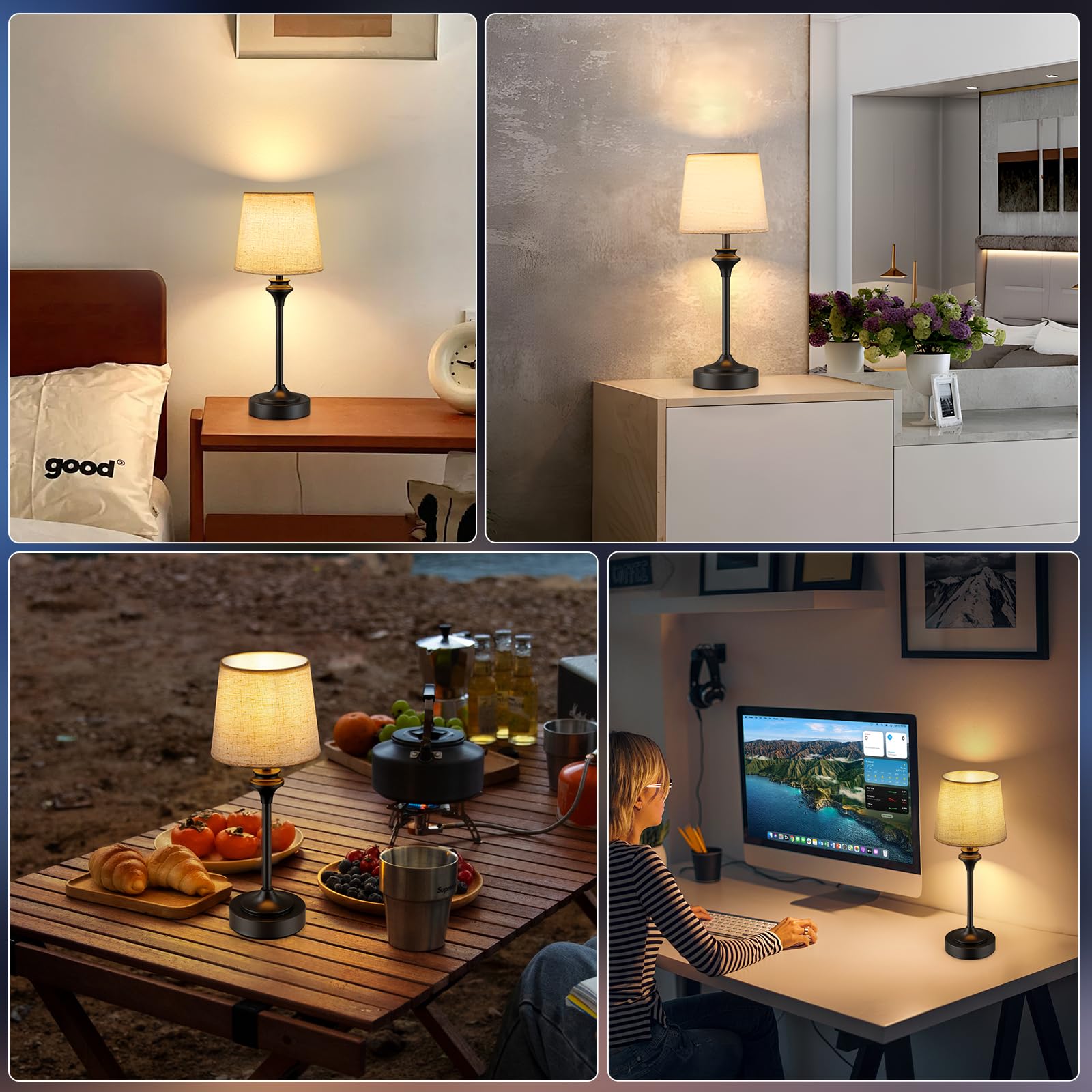 NIORSUN bedside lamp ideal for small spaces needing flexible lighting.