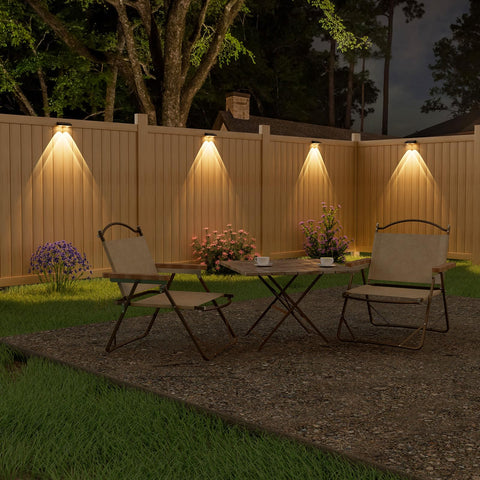 NIORSUN fence light shows dual beam effect for broader outdoor coverage