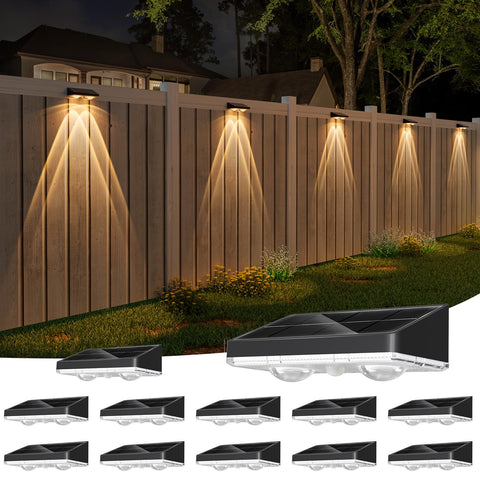 NIORSUN fence light with lens design provides warm 3000K glow for brighter fence lighting