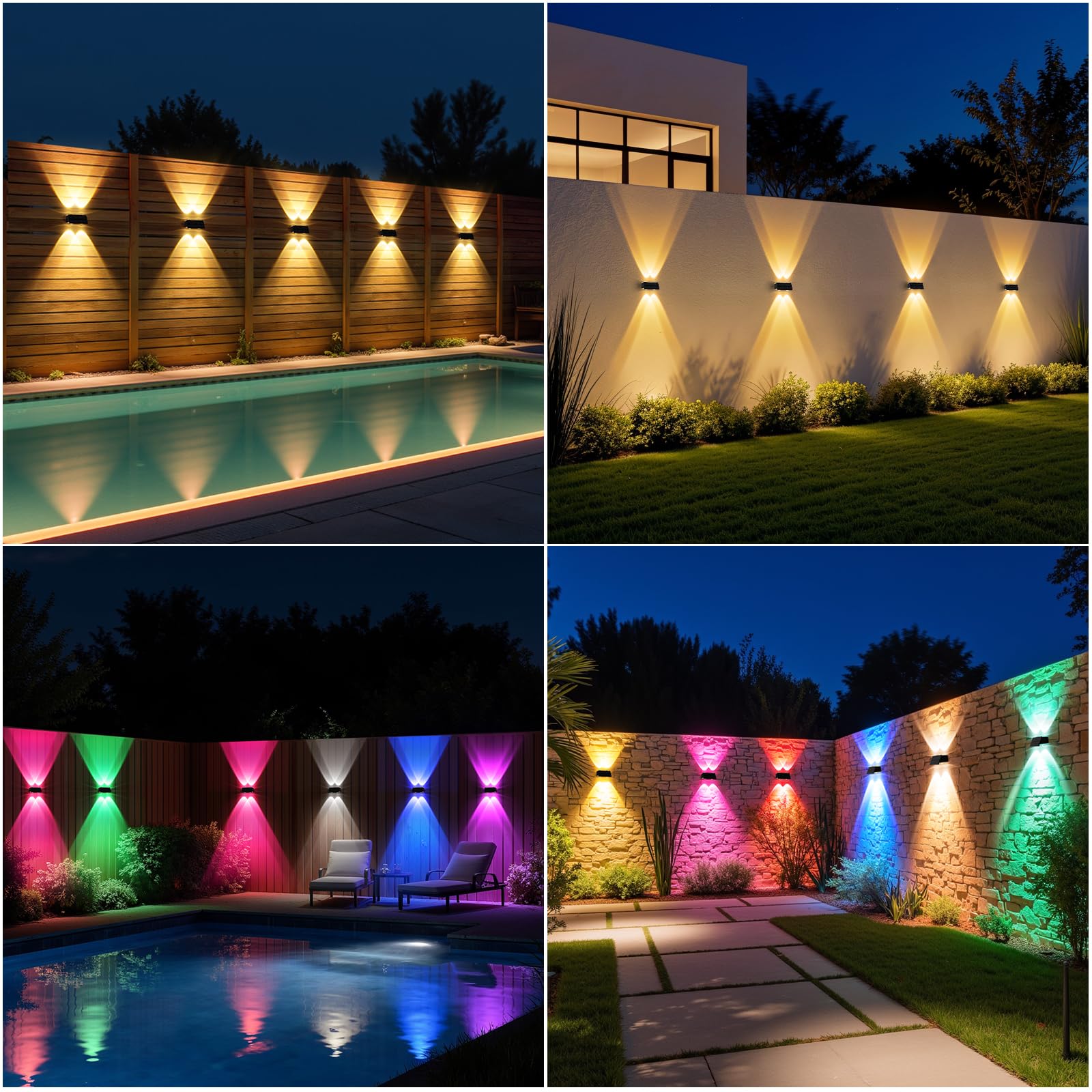 NIORSUN up-down wall light demonstrates flexible mounting on open walls.