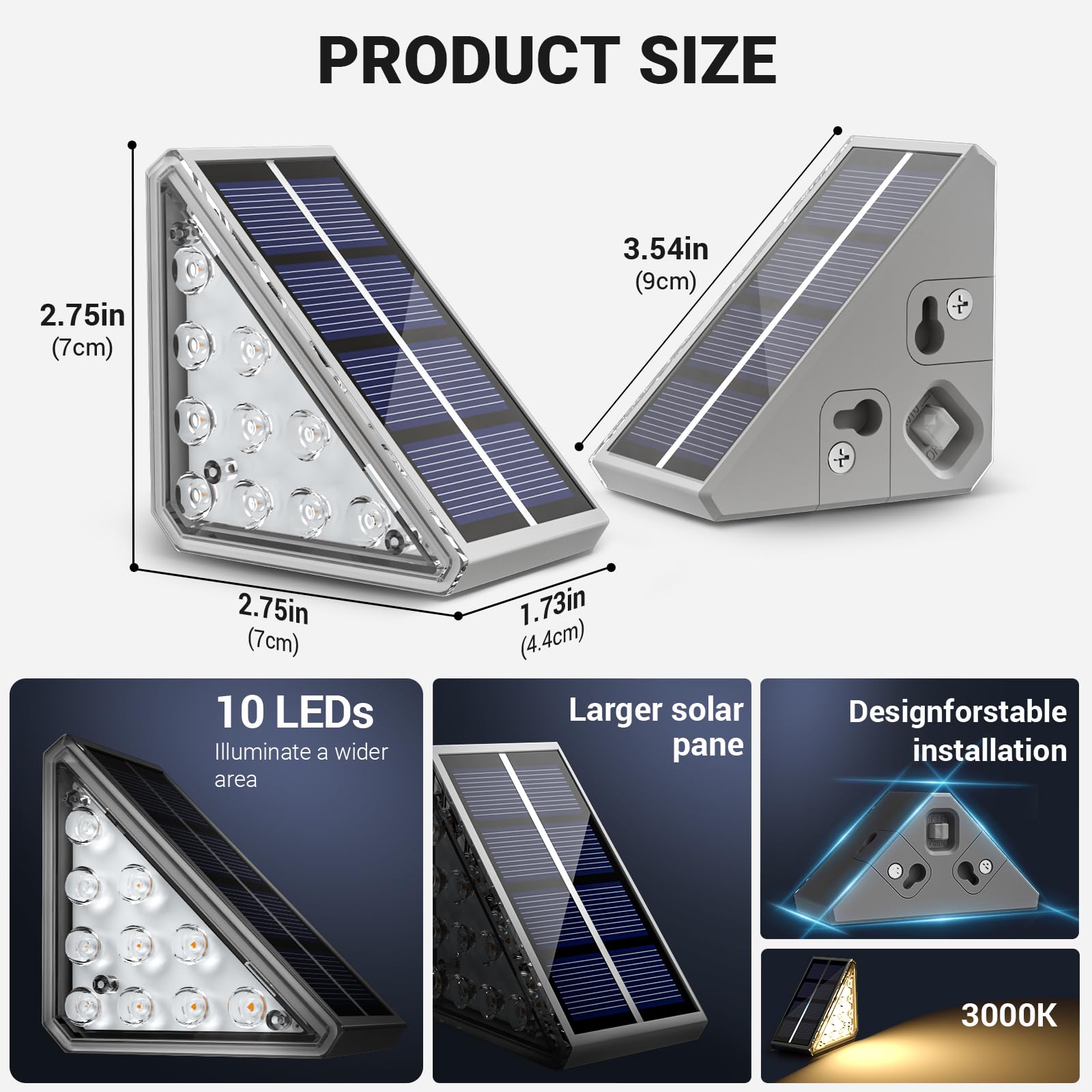 NIORSUN solar stair lights patio view brighten pathways with weatherproof durability