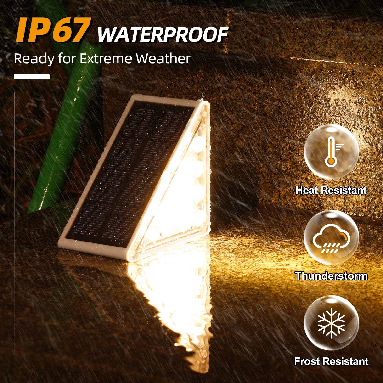 NIORSUN 800mAh battery provides up to 10 hours of automatic lighting.