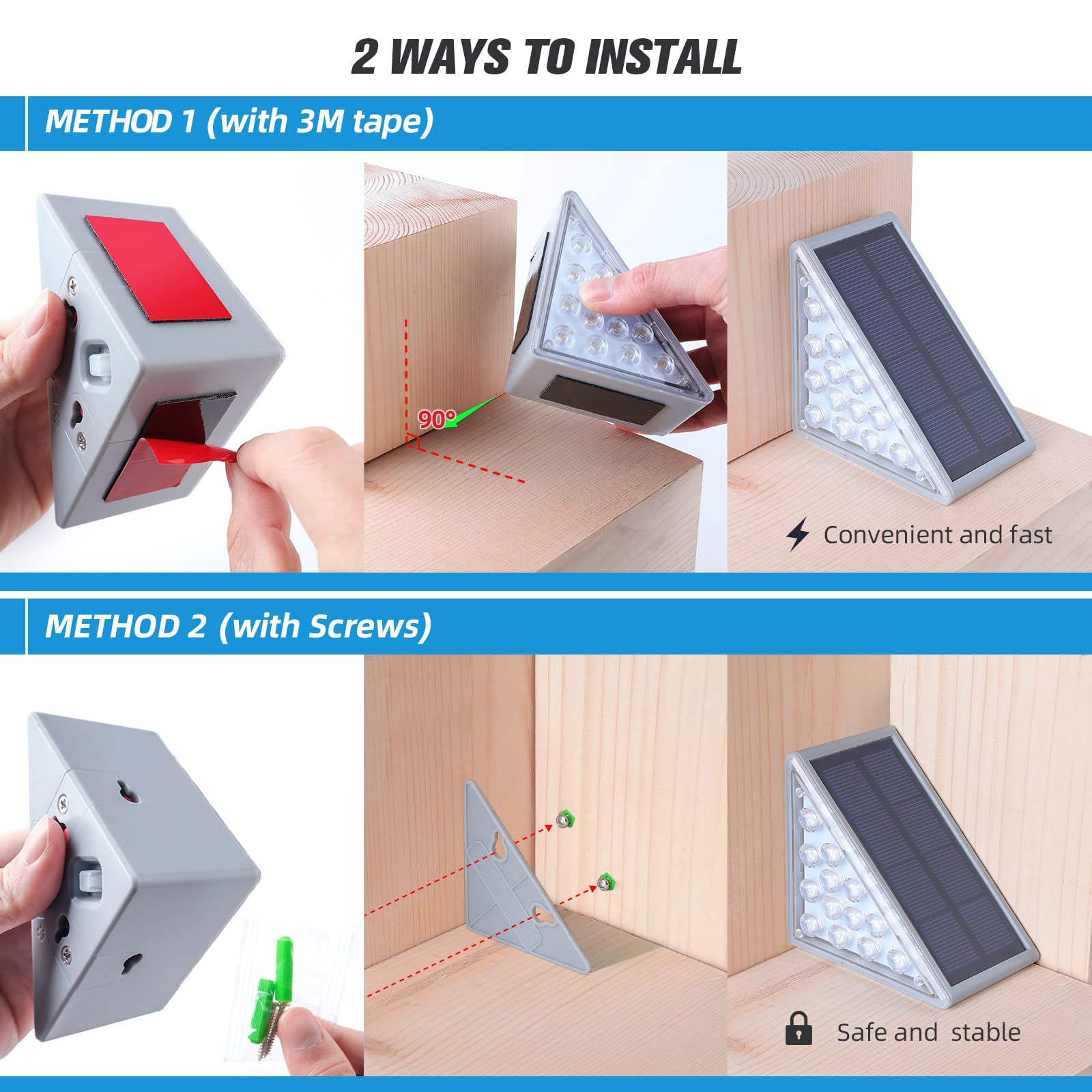 NIORSUN enlarged solar panel ensures efficient daytime charging.
