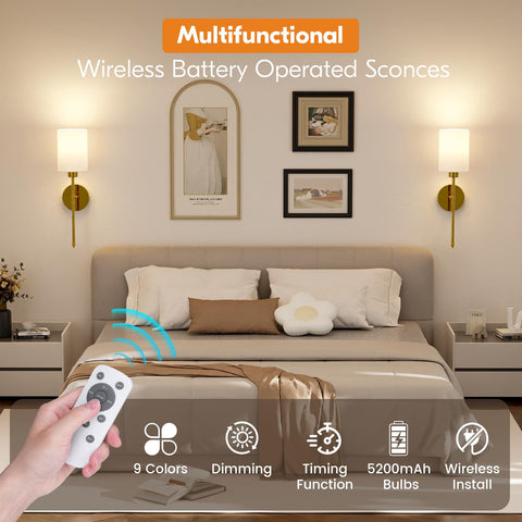 NIORSUN two-sconce pack setup shows flexible placement options.
