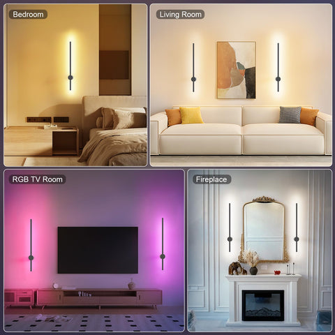 Niorsun wall sconce in hallway, 5-level dimming for adjustable ambiance.