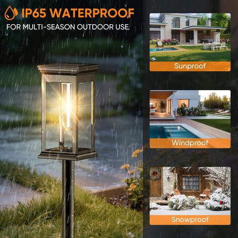 NIOWS high-transparency lens provides clear, soft illumination along paths.
