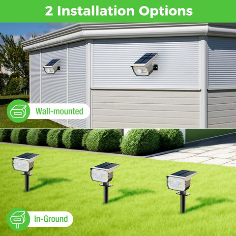 Nipify 2-in-1 design supports ground insertion or wall mounting.