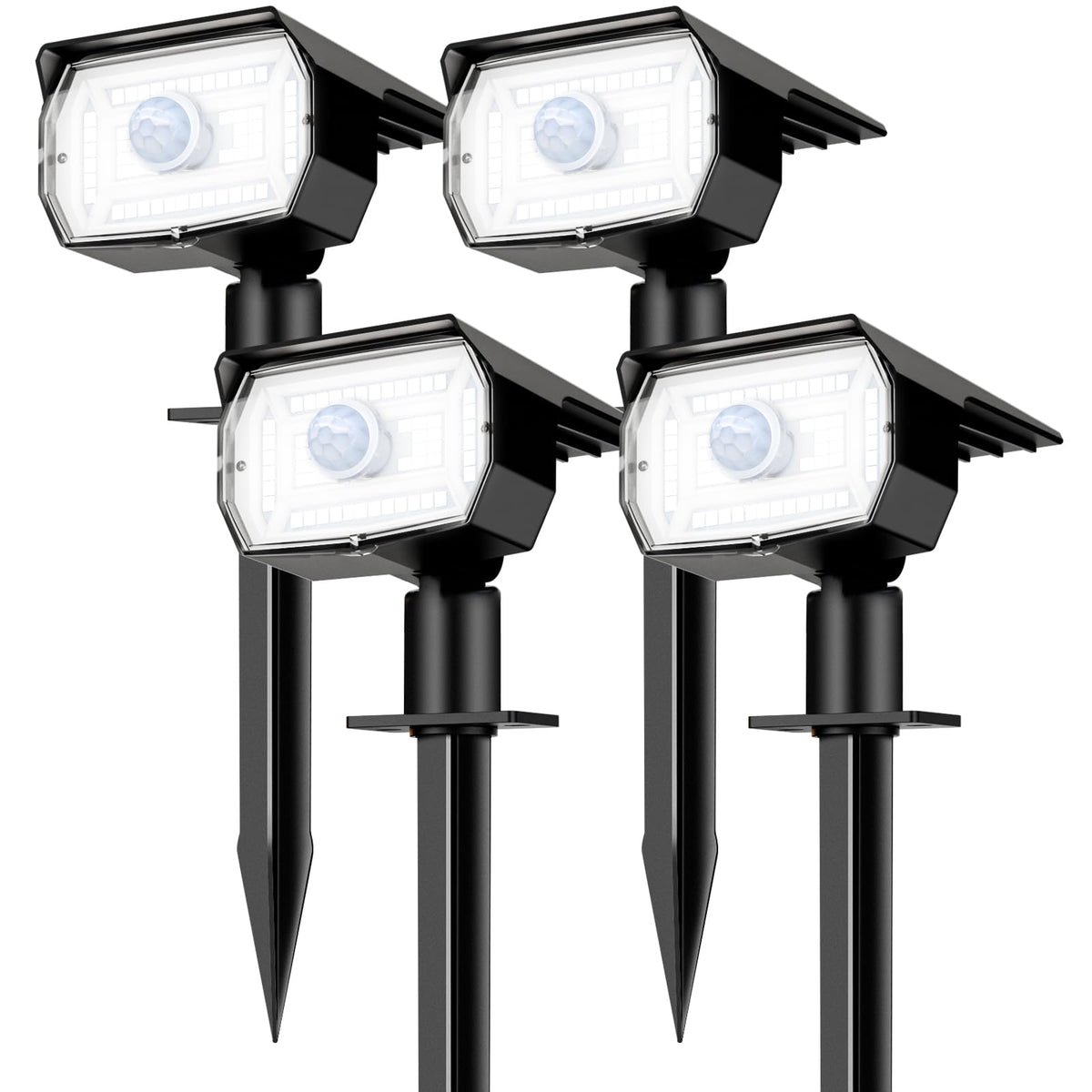 Nipify outdoor spotlight pack for ground and wall mounting, lighting pathways at night.