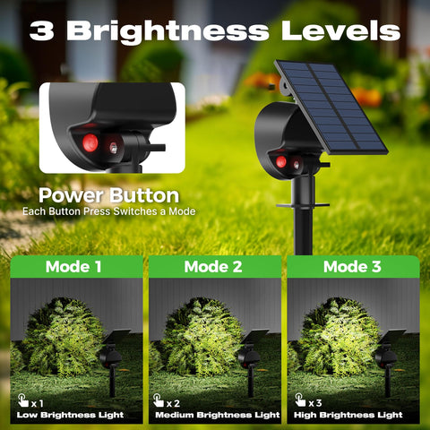 Nipify solar lights offer three modes for pathways and accents