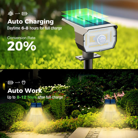 Nipify solar spot light with motion detection for pathways.
