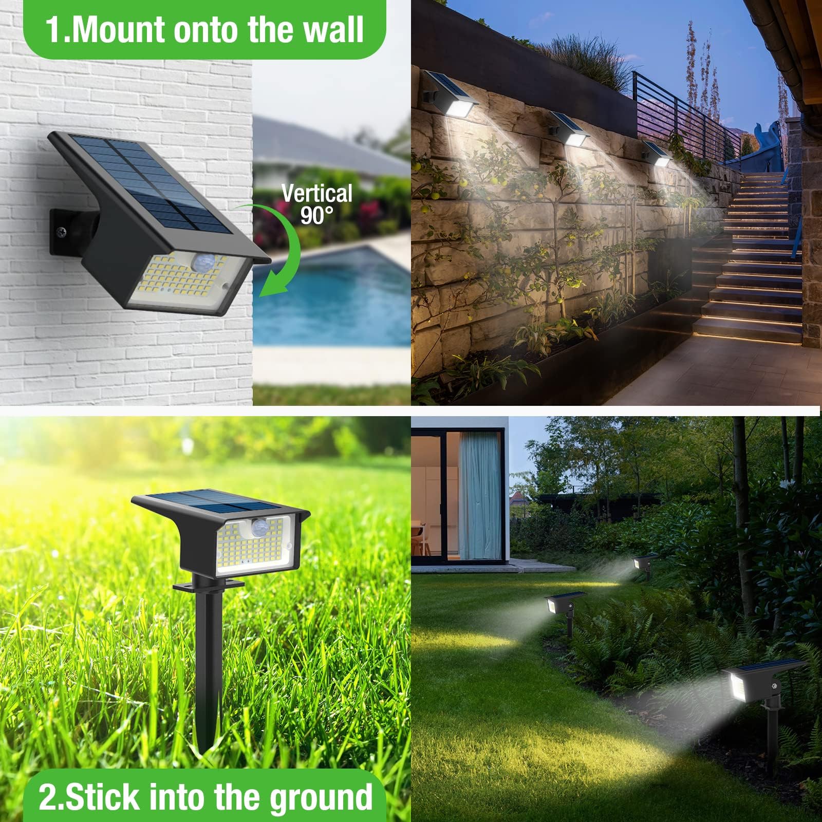 Nipify motion-sensor activation highlights immediate outdoor lighting when movement is detected