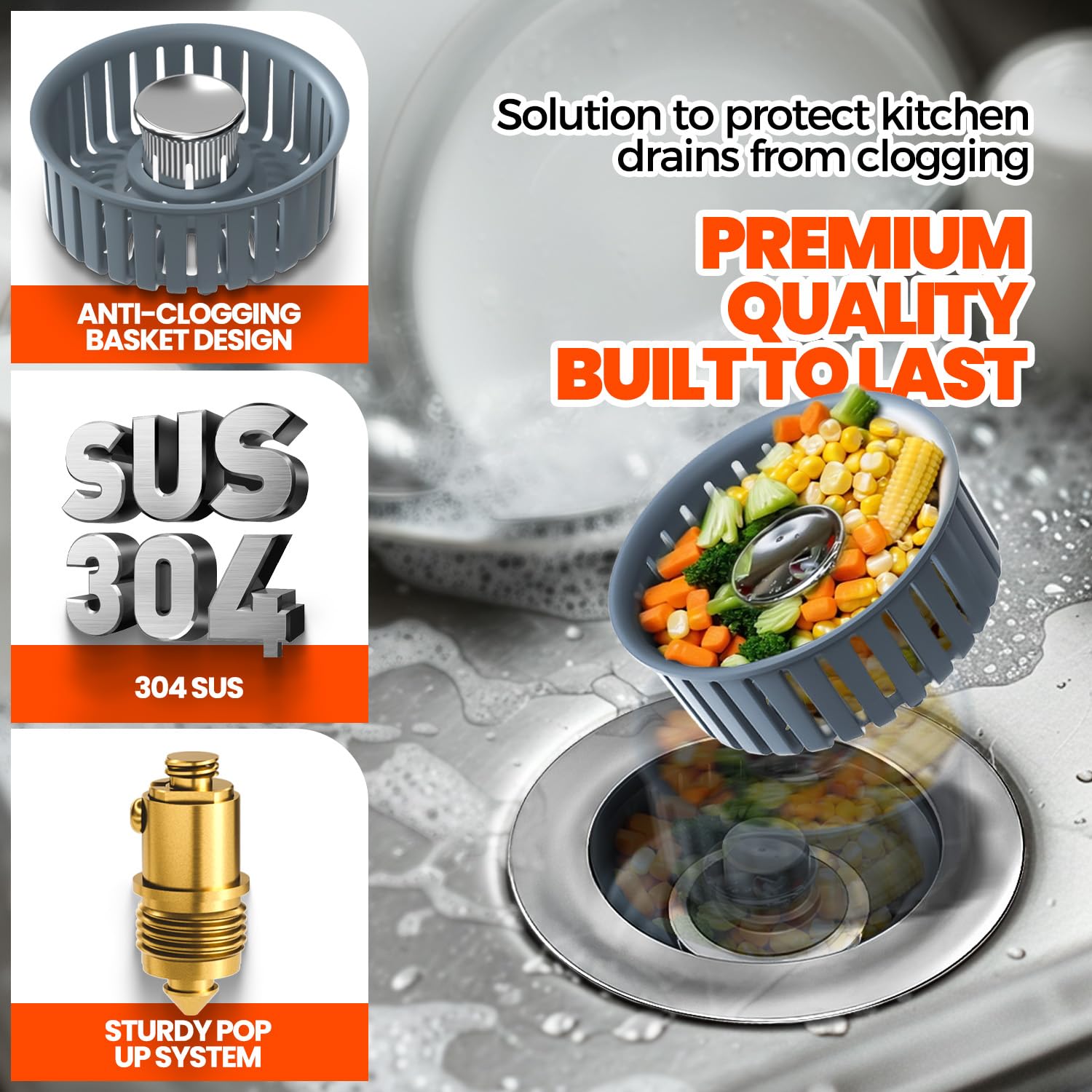 Nipoko brass pop-up core delivers durable, reliable lift and seal.