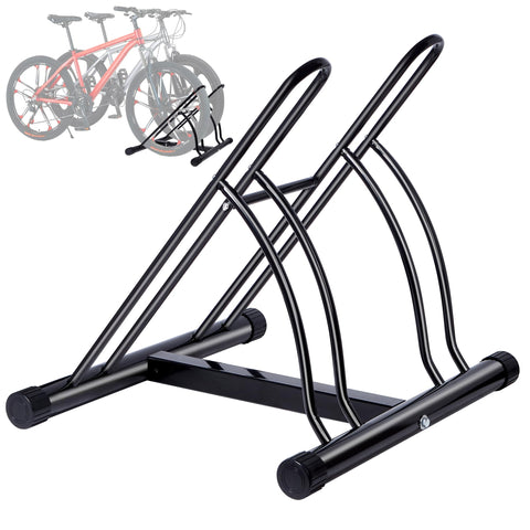 NiQinWuKin bike rack dual stand front view shows sturdy steel construction for two bikes