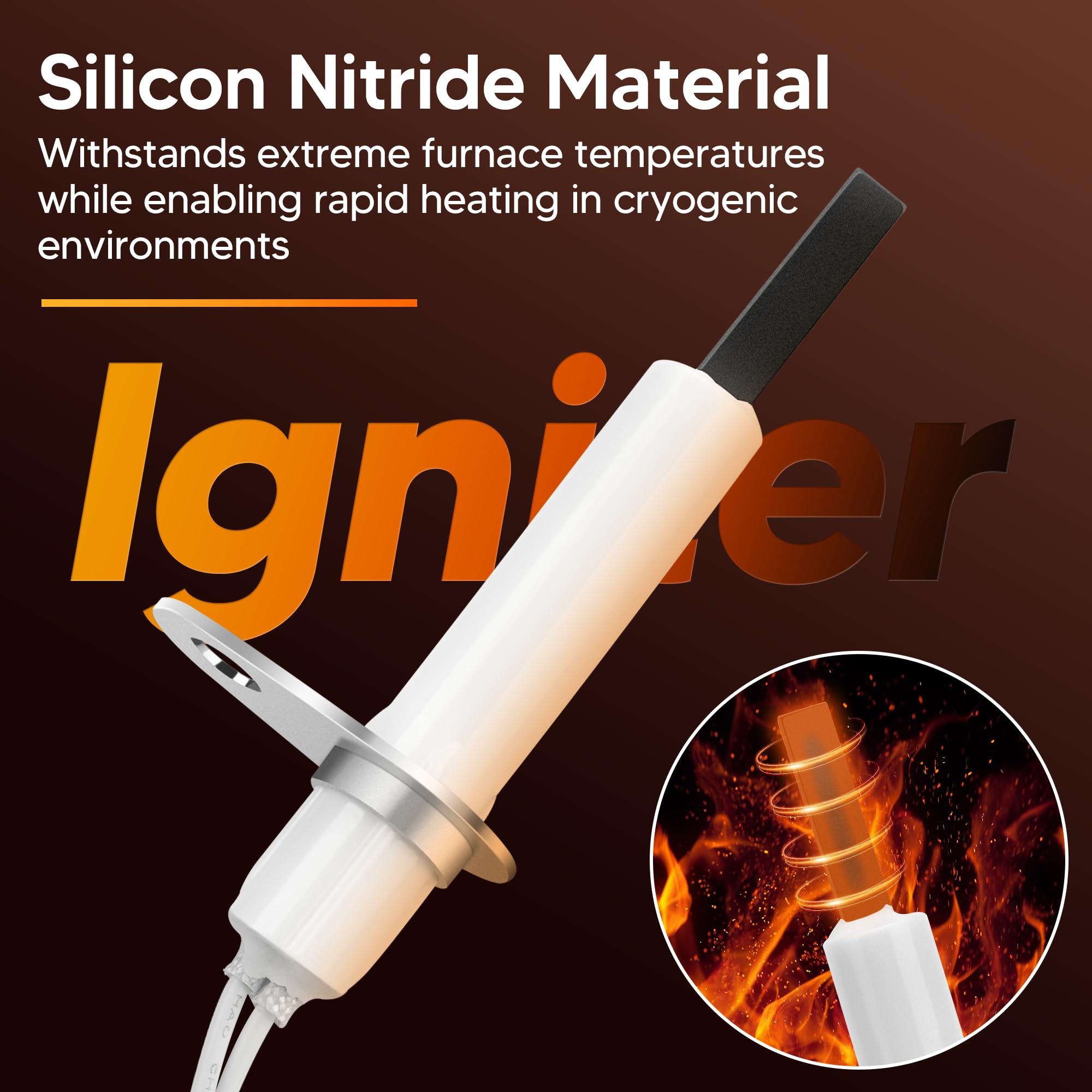 NISHCON ceramic insulated igniter core supports fast, stable ignition.