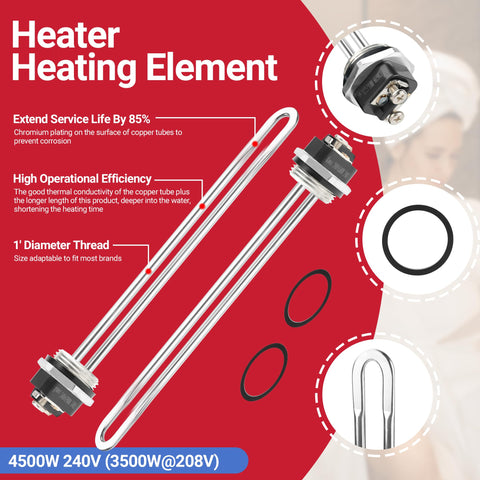 NISHCON EWH-01 upper thermostat for precise temperature control.