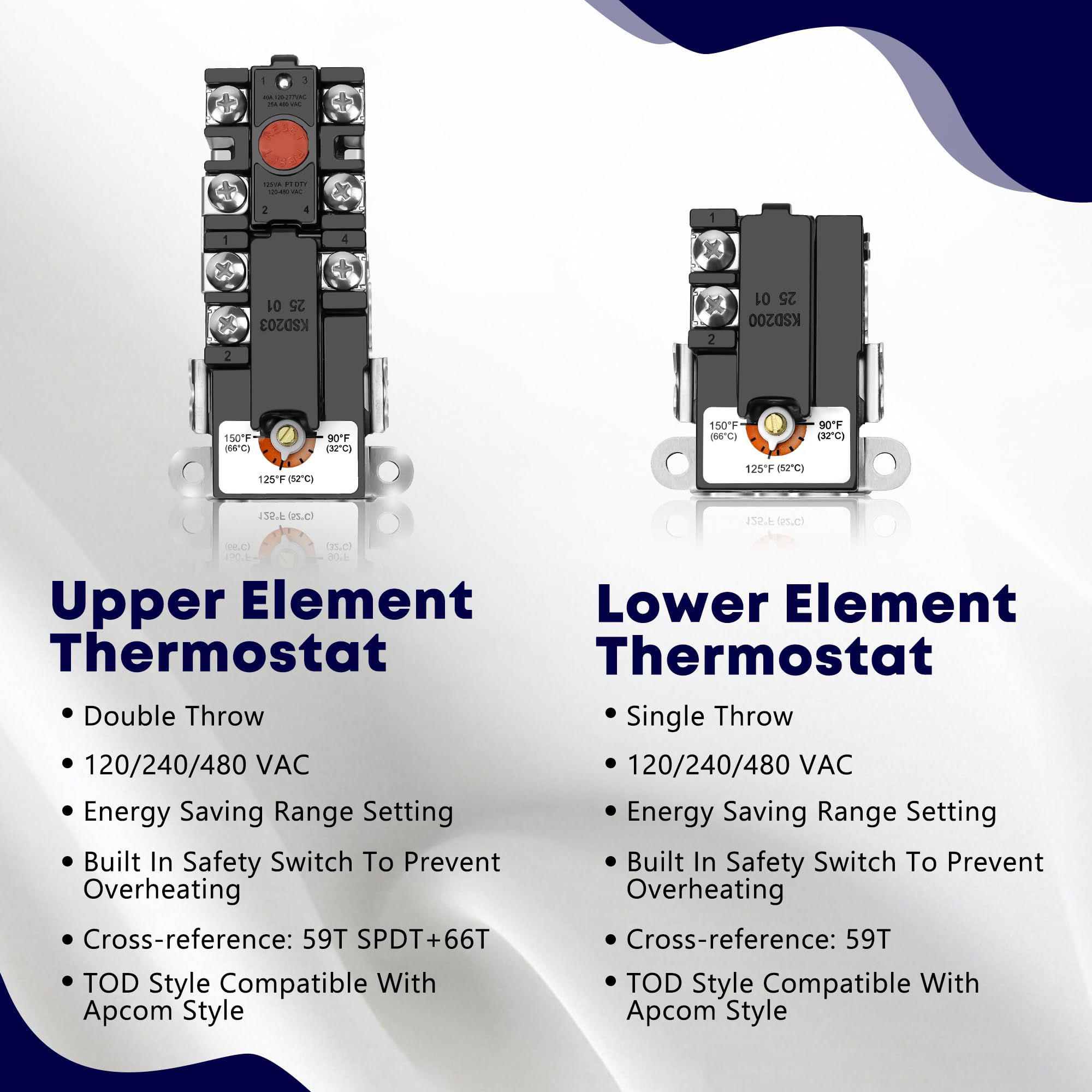 NISHCON EWH-00 lower thermostat ensures stable heating performance