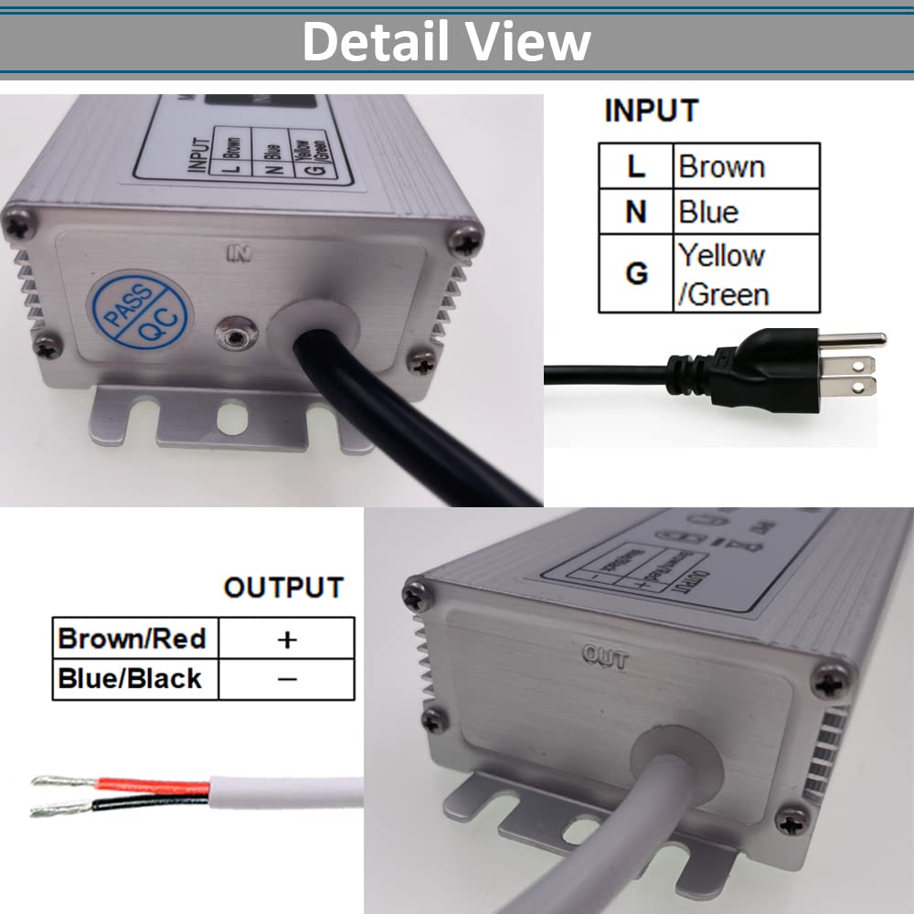 NISICO 24V power supply ideal for under-cabinet indoor lighting.