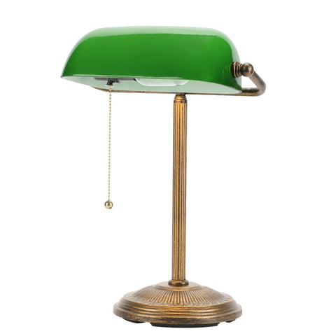NISSAFORS bankers lamp featuring a pull-chain switch for easy control.