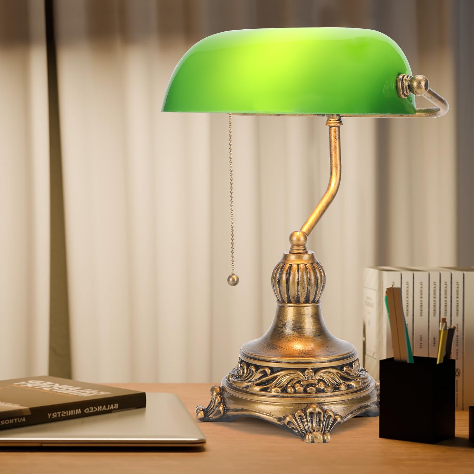 NISSAFORS lamp placed on a desk for clear, focused reading or work.