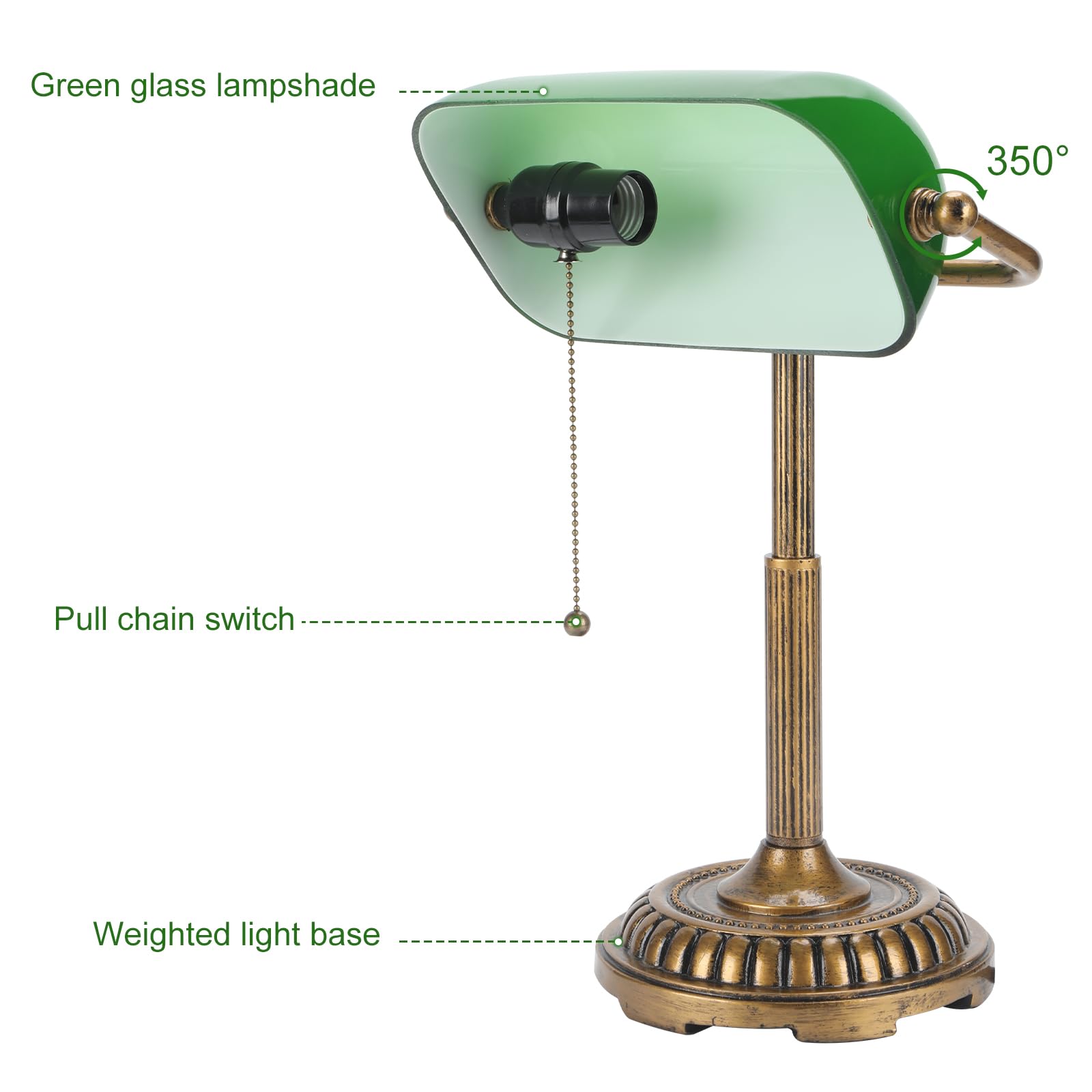 NISSAFORS pull chain desk lamp ideal for easy on/off control.