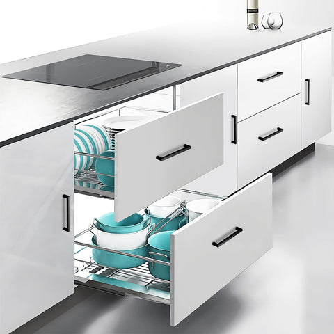 NISUOIEN closet square pull in matte black stainless for durable doors