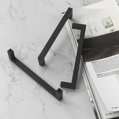 NISUOIEN wardrobe square pull in matte black for durable storage hardware