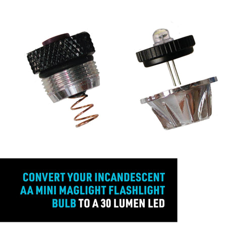 Nite Ize LED Upgrade II push-button tail-cap switch enables quick one-handed control.